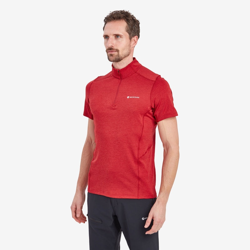 Montane Dart Zip T-Shirt Herren Rot | XZK946875