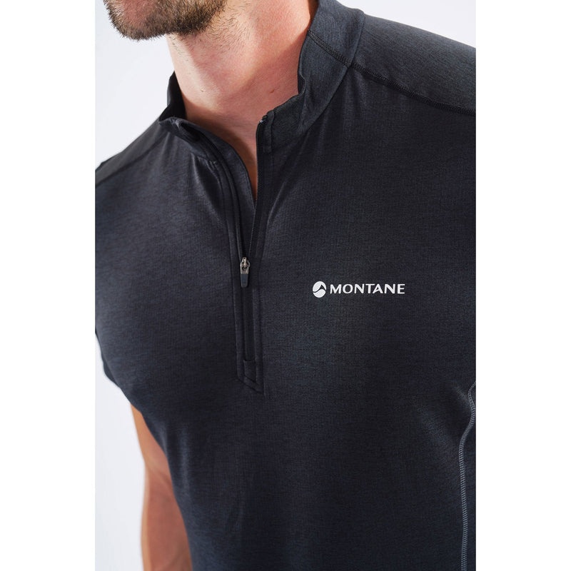 Montane Dart Zip T-Shirt Herren Schwarz | UIJ591348