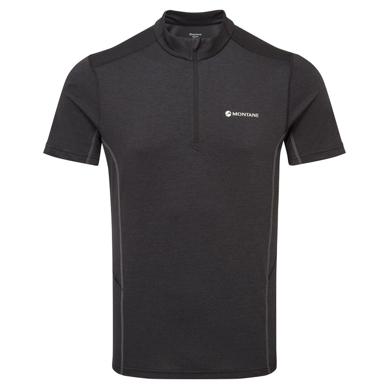 Montane Dart Zip T-Shirt Herren Schwarz | UIJ591348