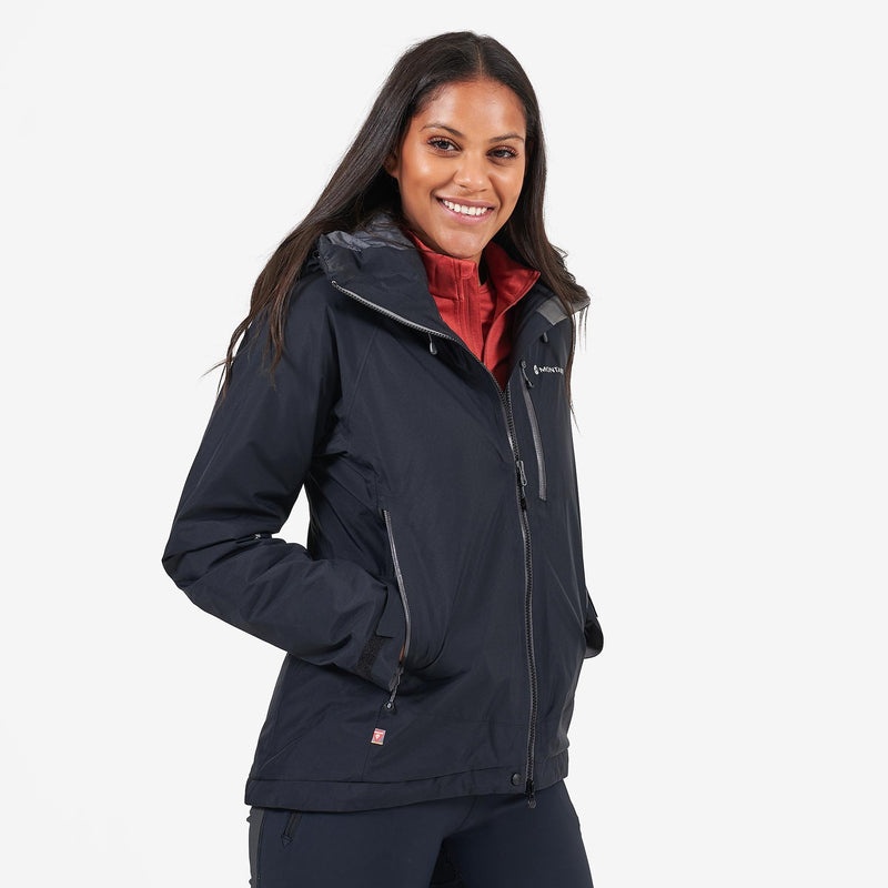 Montane Duality Insulated Regenjacke Damen Schwarz | ERV354729