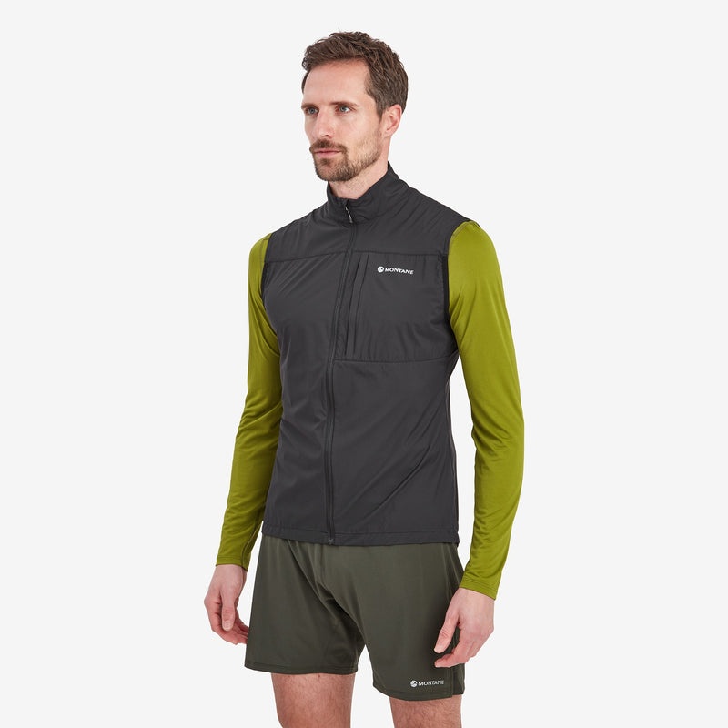 Montane Featherlite Windproof Weste Herren Schwarz | AXP136407