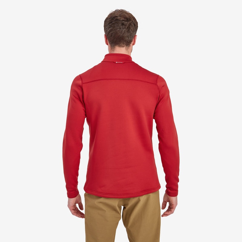 Montane Fury Fleece Zip Pull-On Sweatshirts Herren Rot | EAW180729