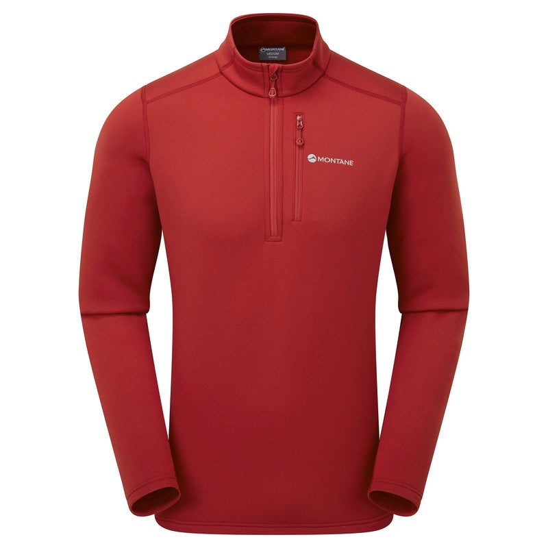 Montane Fury Fleece Zip Pull-On Sweatshirts Herren Rot | EAW180729