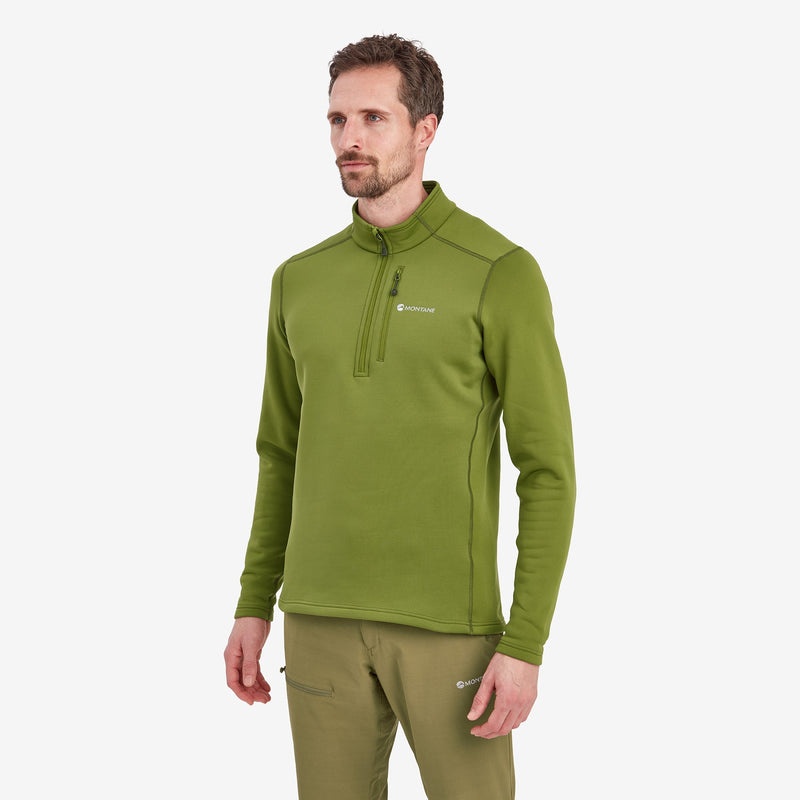 Montane Fury Fleece Zip Pull-On Sweatshirts Herren Grün | PKO791502