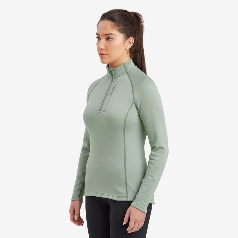 Montane Fury Fleece Zip Pull-On Sweatshirts Damen Grün | DZA037186