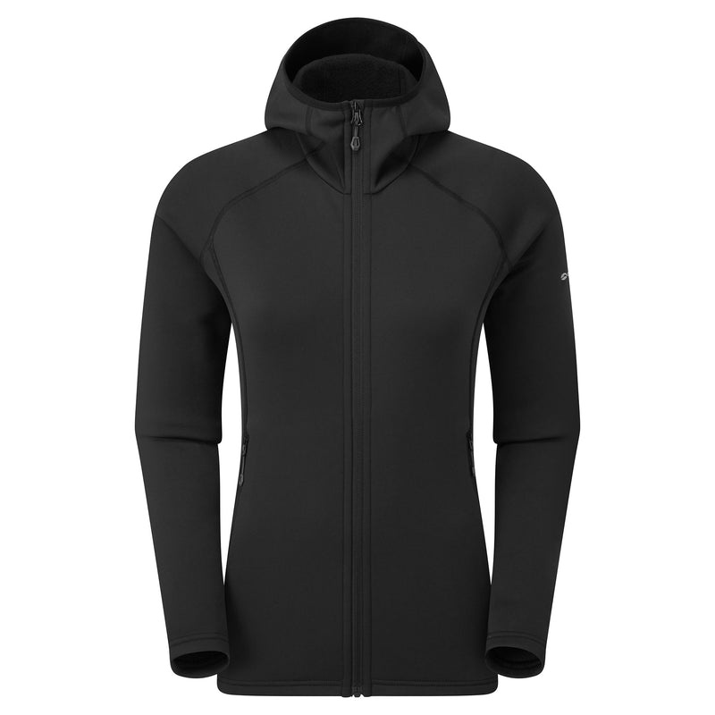 Montane Fury Mit Kapuze Fleecejacken Damen Schwarz | SQZ198034