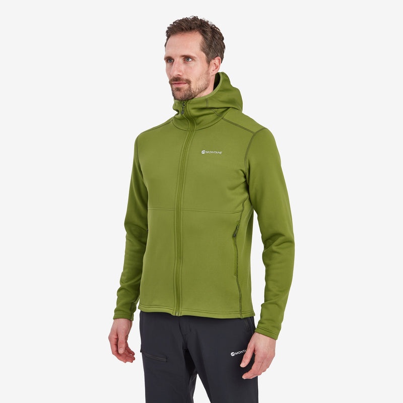 Montane Fury Mit Kapuze Fleecejacken Herren Grün | VBD569831