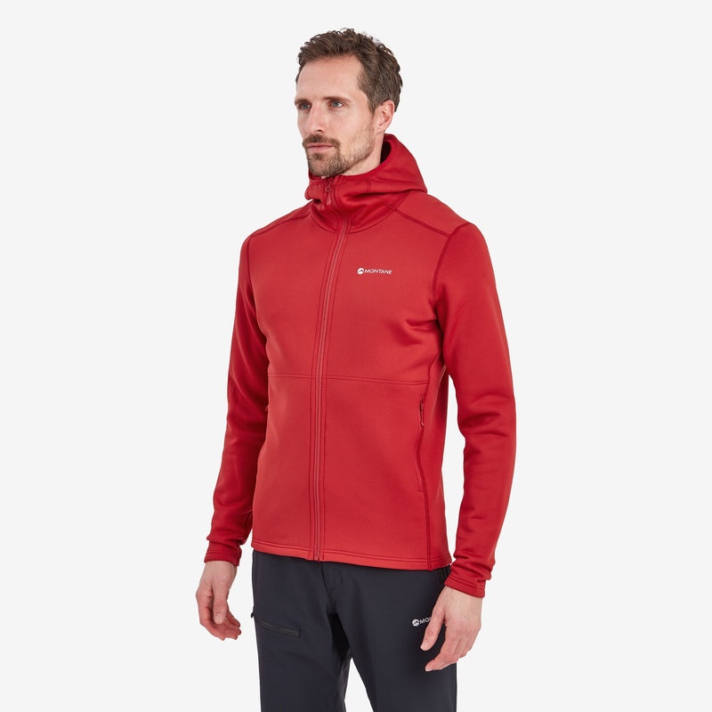 Montane Fury Mit Kapuze Fleecejacken Herren Rot | IGZ547302