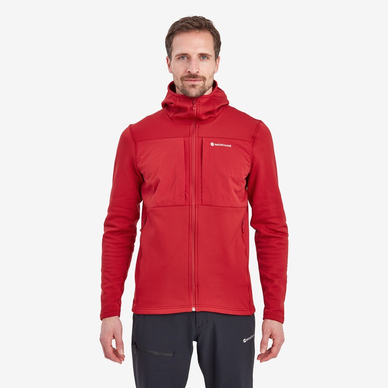 Montane Fury XT Mit Kapuze Fleecejacken Herren Rot | YMR426701