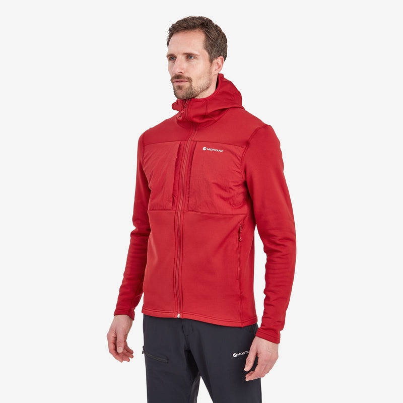 Montane Fury XT Mit Kapuze Fleecejacken Herren Rot | YMR426701