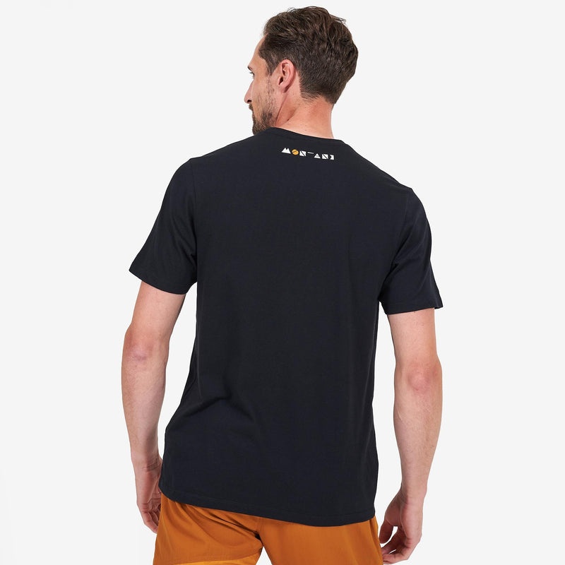 Montane Geometry T-Shirt Herren Schwarz | QTC640715