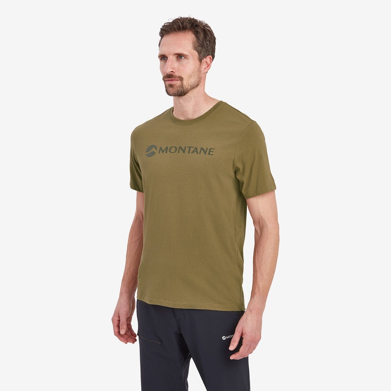 Montane Mono Logo T-Shirt Herren Olivgrün | POD804523