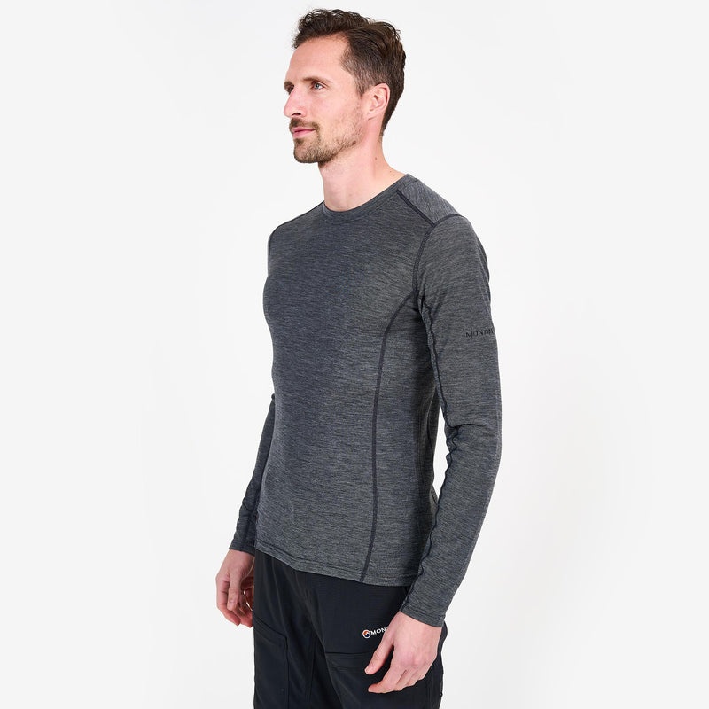 Montane Primino 140 Long Sleeve T-Shirt Herren Schwarz | RVO465730