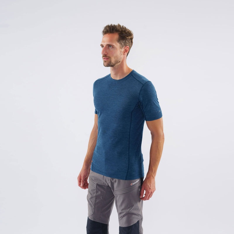 Montane Primino 140 T-Shirt Herren Blau | OZY567340