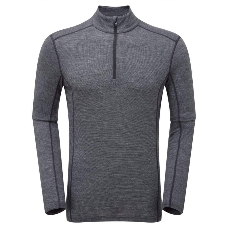 Montane Primino 140 Zip Neck Baselayer Sweatshirts Herren Schwarz | MRJ216705