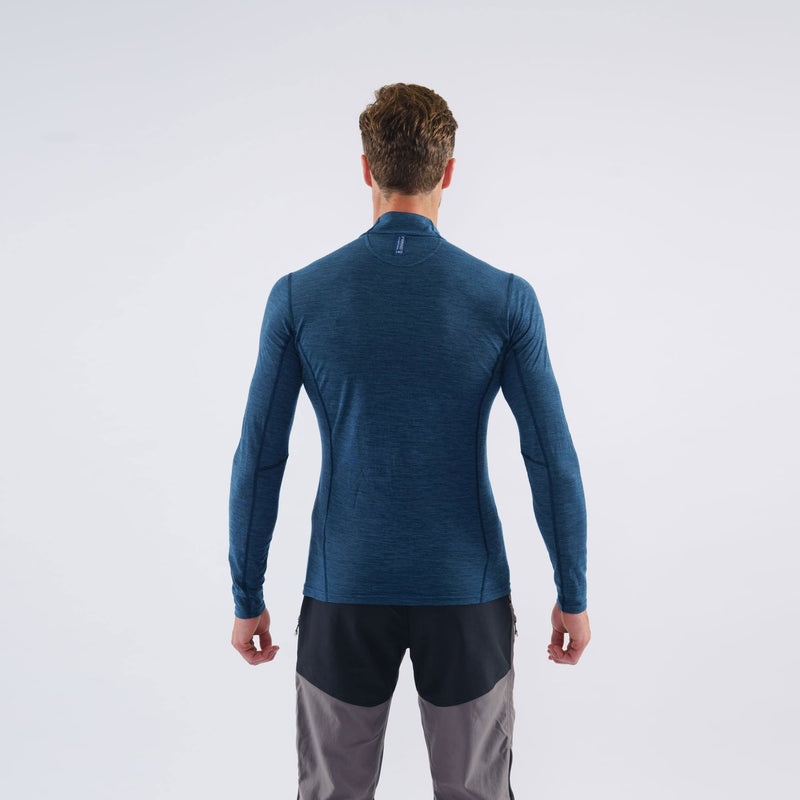 Montane Primino 140 Zip Neck Baselayer Sweatshirts Herren Blau | NCE752196