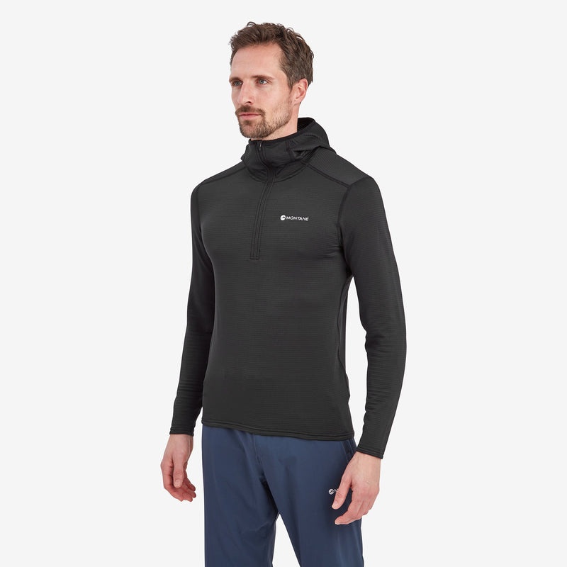 Montane Protium Lite Pull On Fleece Hoodie Herren Schwarz | ZVK836972