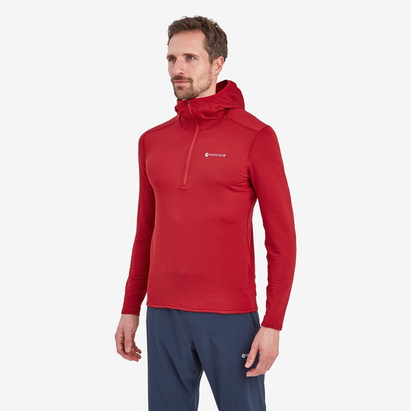 Montane Protium Lite Pull On Fleece Hoodie Herren Rot | ZET034198