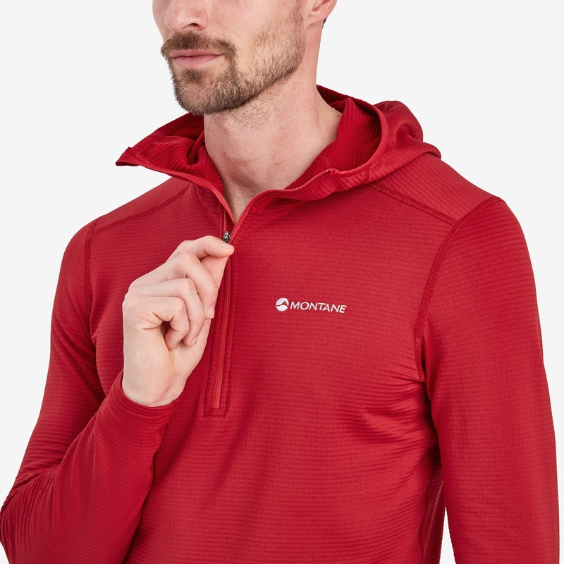 Montane Protium Lite Pull On Fleece Hoodie Herren Rot | ZET034198