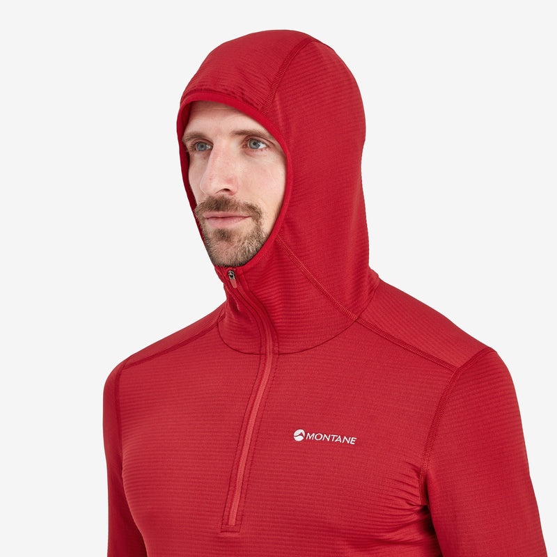 Montane Protium Lite Pull On Fleece Hoodie Herren Rot | ZET034198