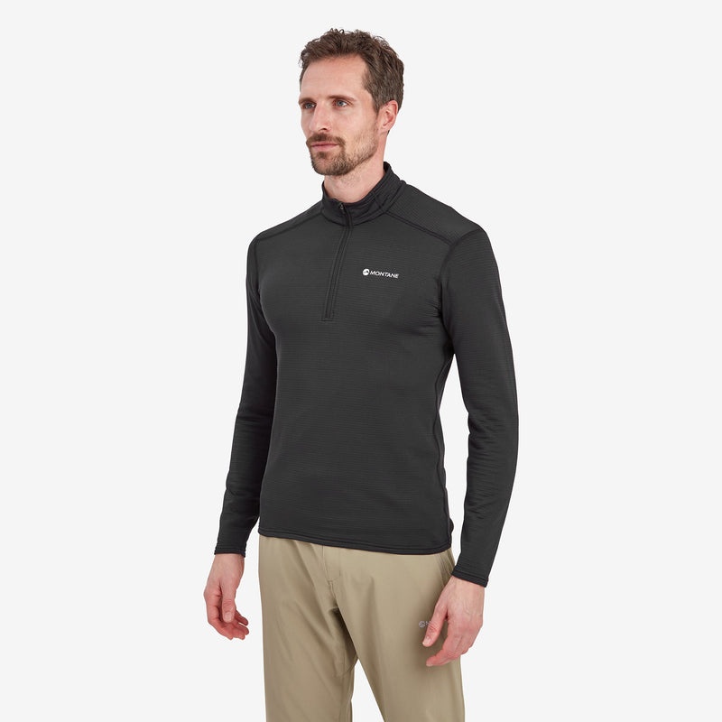 Montane Protium Lite Pull On Fleece Sweatshirts Herren Schwarz | HOV510796