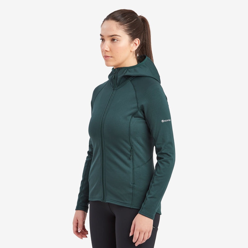 Montane Protium Mit Kapuze Fleecejacken Damen Grün | KCG078416