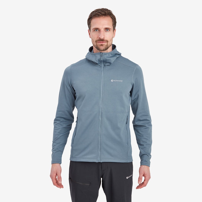 Montane Protium Mit Kapuze Fleecejacken Herren Grau Blau | NEZ341265