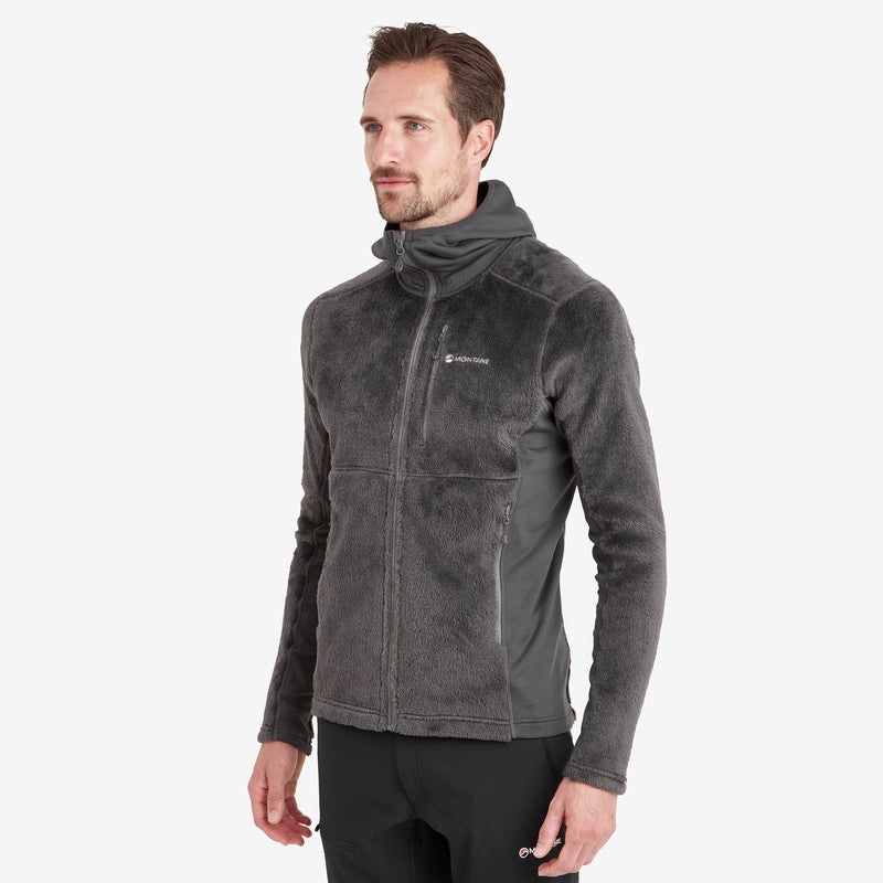 Montane Protium XPD Mit Kapuze Fleecejacken Herren Dunkelgrau | WCR301584