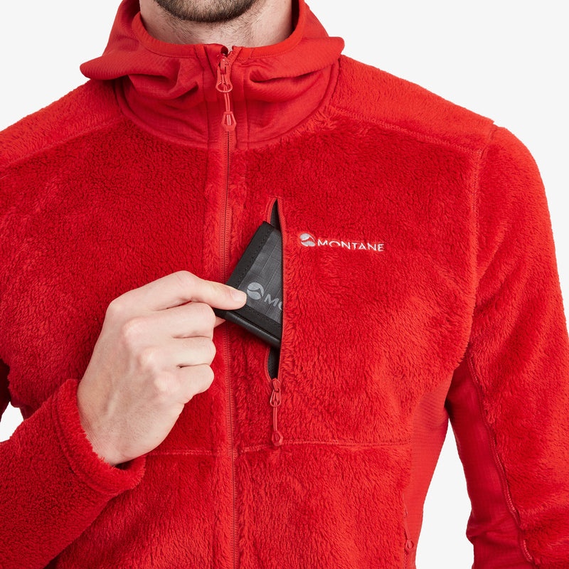 Montane Protium XPD Mit Kapuze Fleecejacken Herren Rot | CZB910623