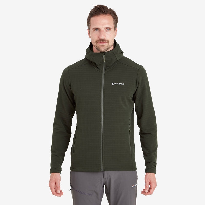 Montane Protium XT Mit Kapuze Fleecejacken Herren Dunkelgrün | DTR614297