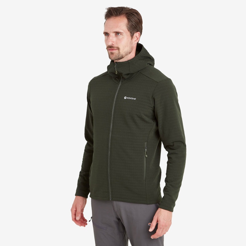 Montane Protium XT Mit Kapuze Fleecejacken Herren Dunkelgrün | DTR614297