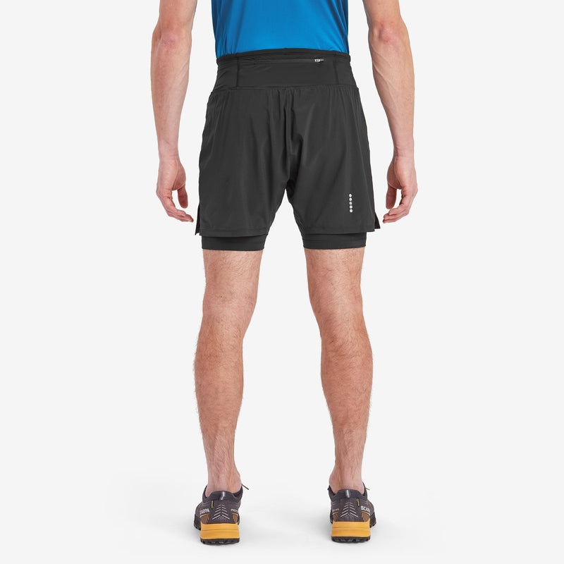 Montane Slipstream Twin Skin Lauf Kurze Hose Herren Schwarz | CHV190275