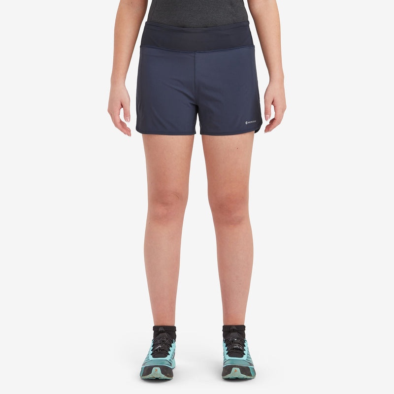 Montane Slipstream Twin Skin Trail Lauf Kurze Hose Damen Navy | PRY362951