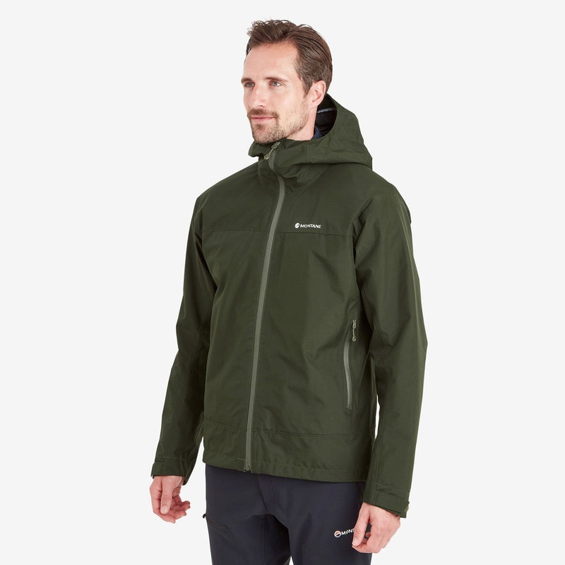 Montane Spirit Regenjacke Herren Dunkelgrün | ILD108329