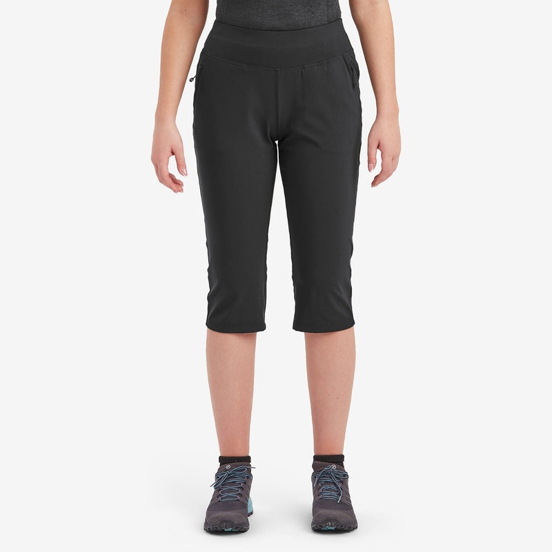 Montane Tucana Lite Stretch Capri 3/4 Leggings Damen Schwarz | ODX497682